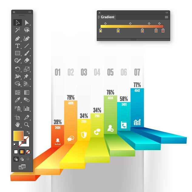 Illustrator tools with Infographic